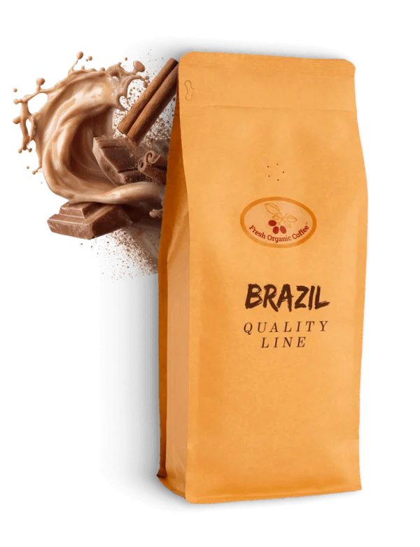 Кава натуральна смажена у зернах "Fresh Organic Coffee"Brazil Quality Line 100% Арабіка 1,0 кг